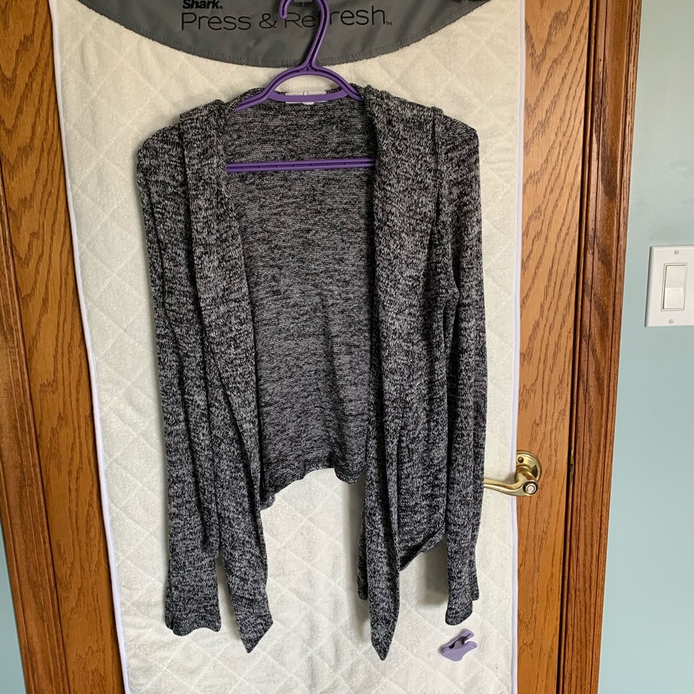 Grey Cardigan With Hood, size M